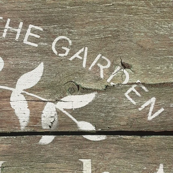 Cottontail Market Rescued Wood Garden Sign 20" Spring Easter Rabbit Wall Sign - Picture 3 of 10